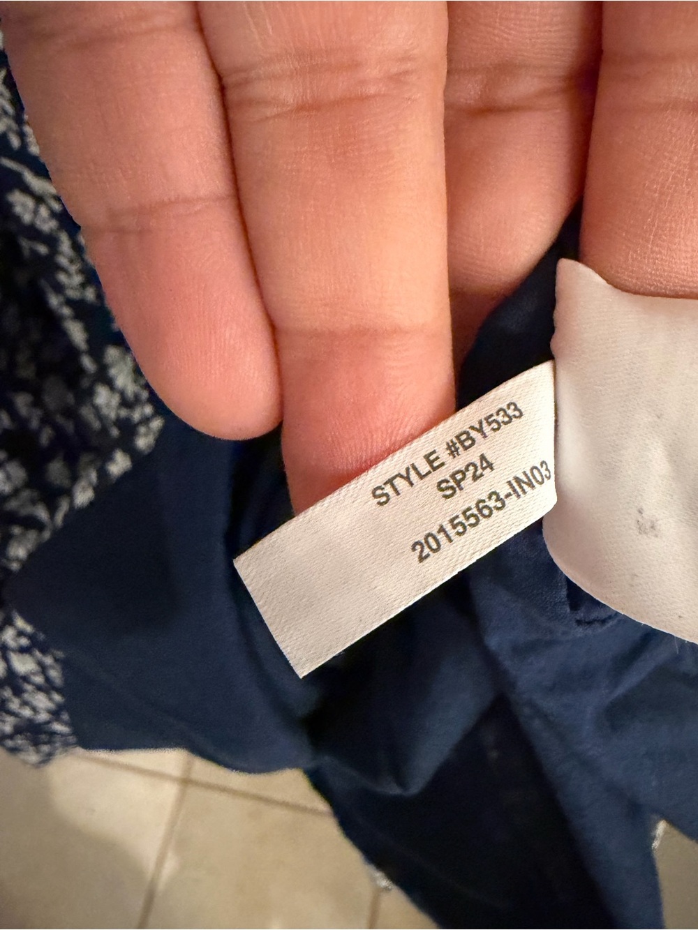 J.Crew Floral Smocked Midi Dress Small Navy White - Picture 6 of 7